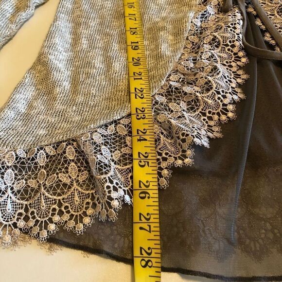 Heinrich Heine Mixed Knit, Lace, & Chiffon Fairy Grunge Top Size 12 - Picture 16 of 16